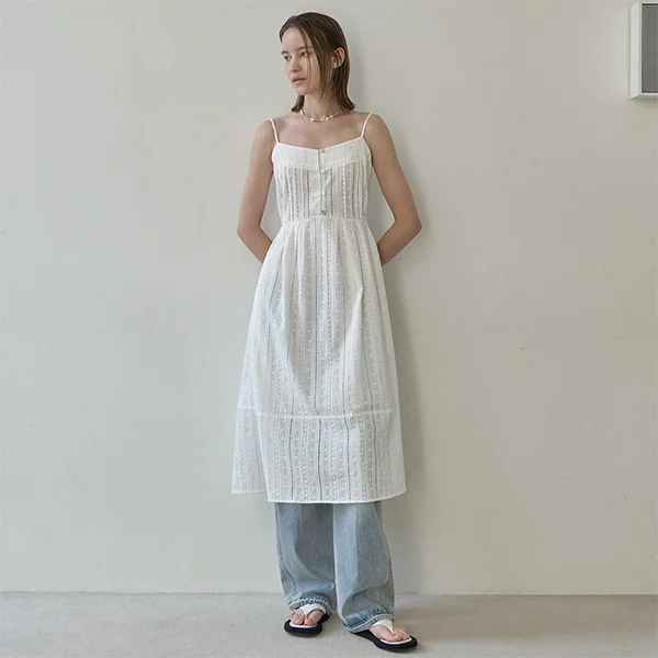 BRIDGE LACE FLARE DRESS(OP-6172)