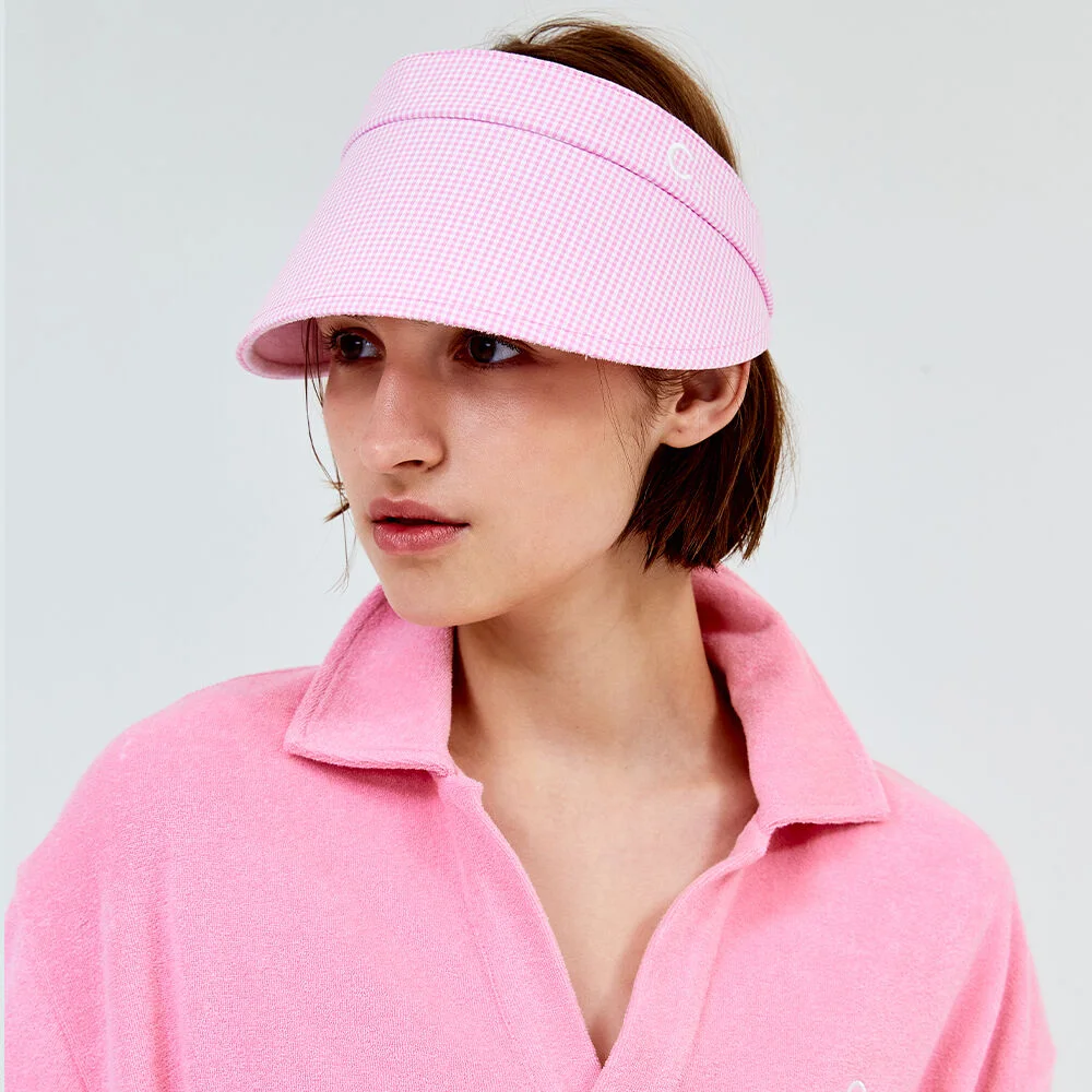 Check Sun Visor (Pink)