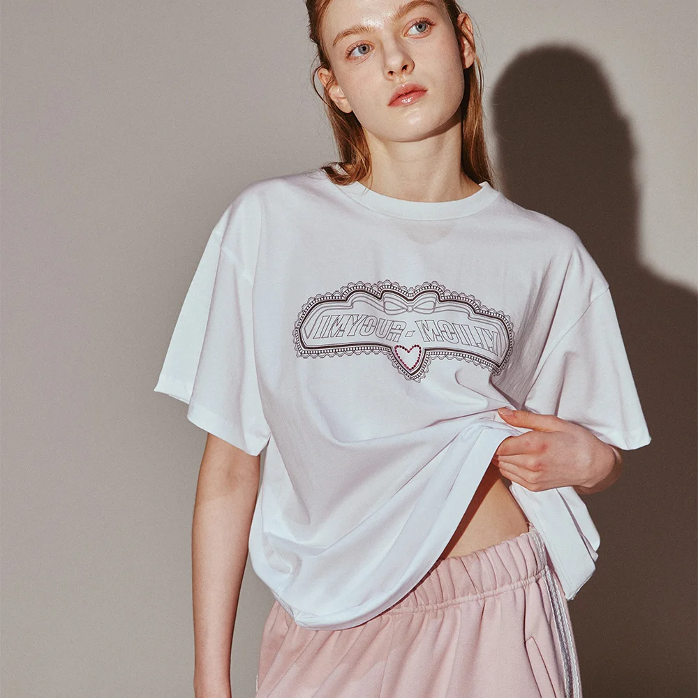 Signature Logo Graphic Hotfix T Pink
