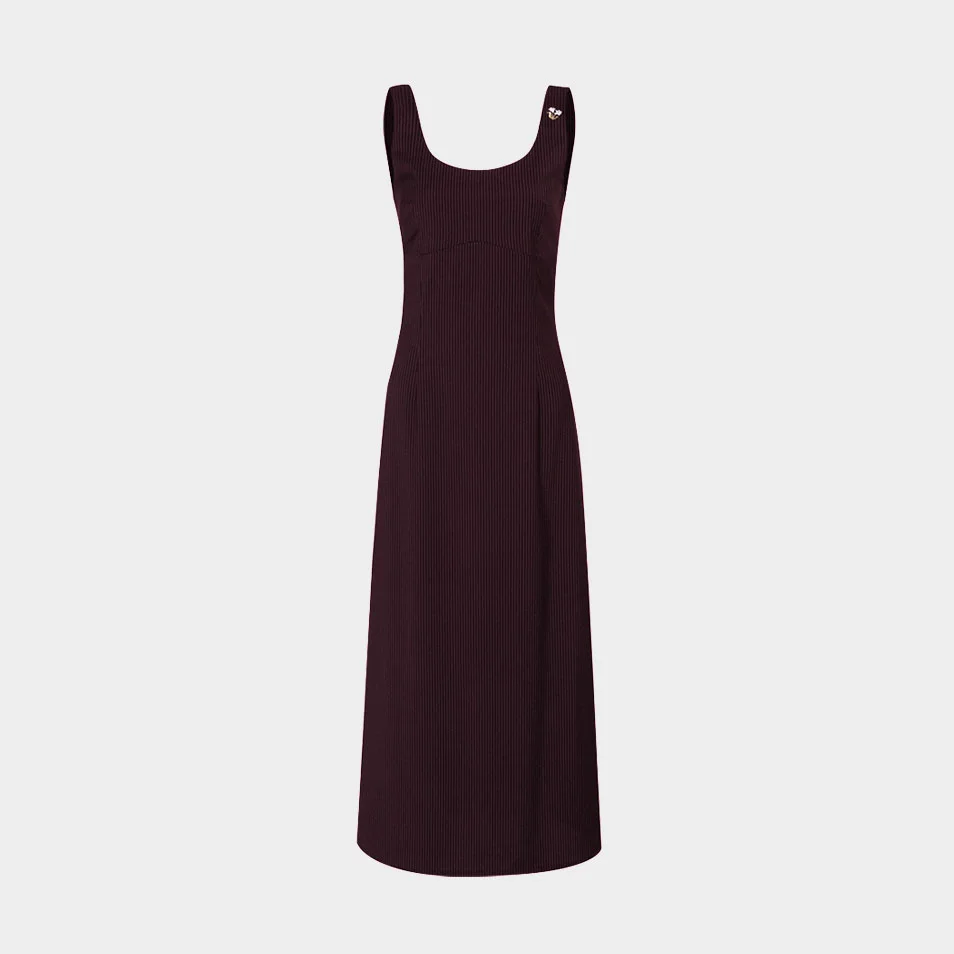 Lily Stripe Long Dress (Purple)