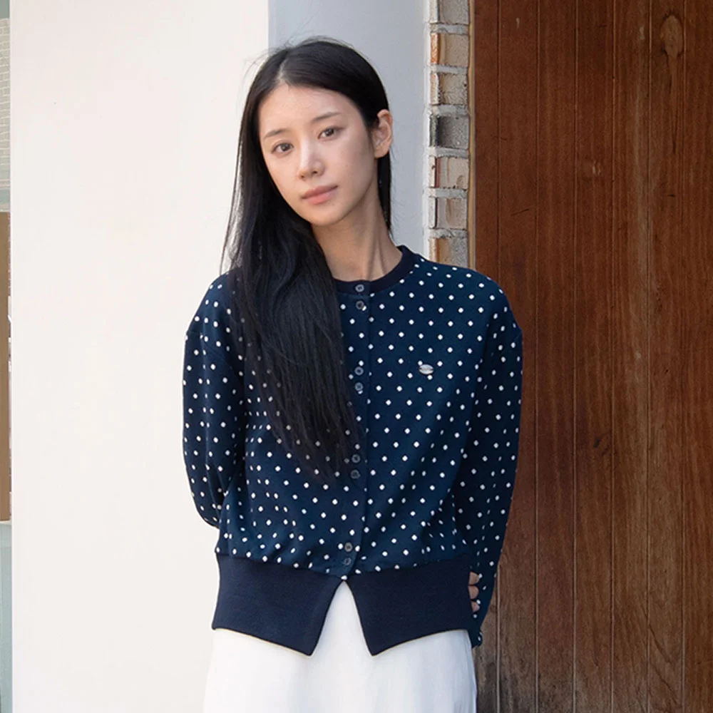 BP Loveletter Dot Cardigan_NAVY
