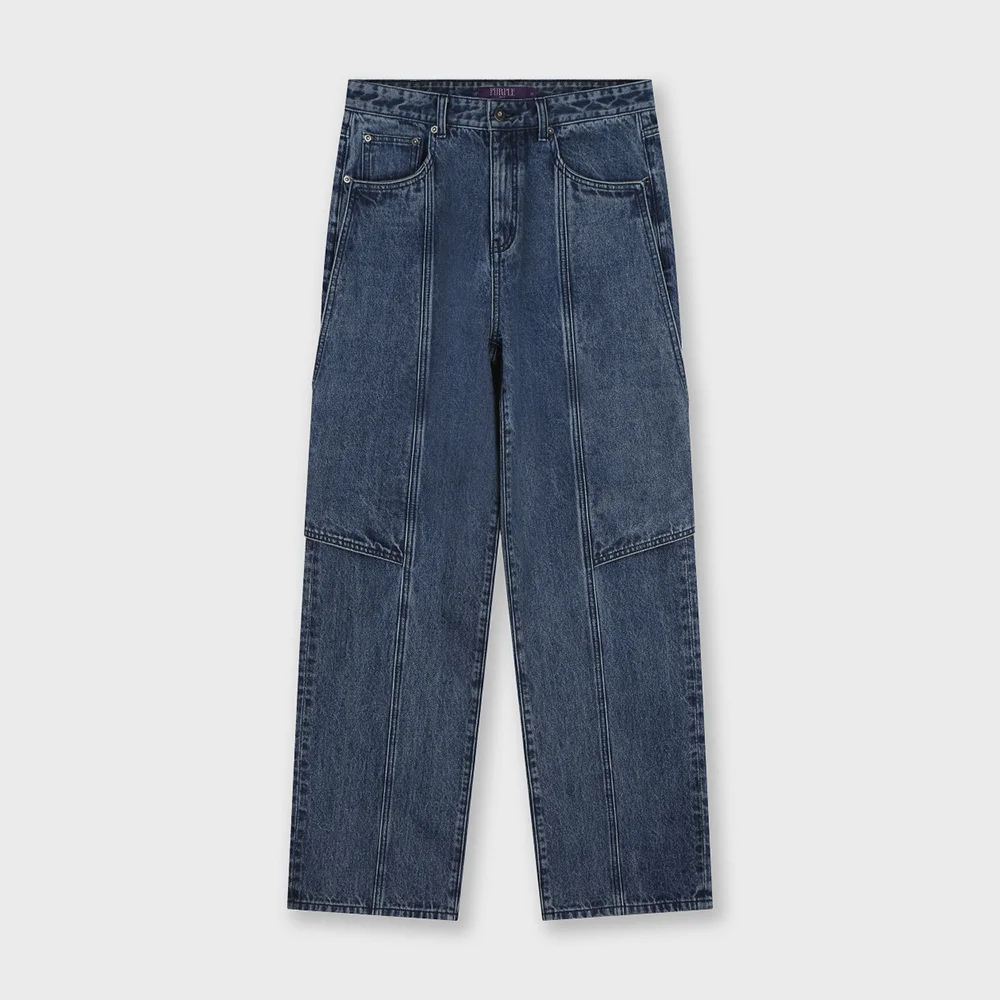 BIG FRONT PANELS JEANS BLUE