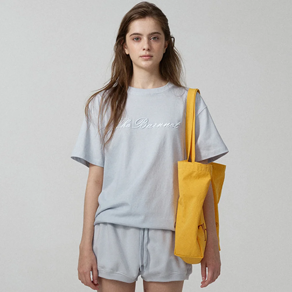 Benny Script Logo T-shirt_Light Blue