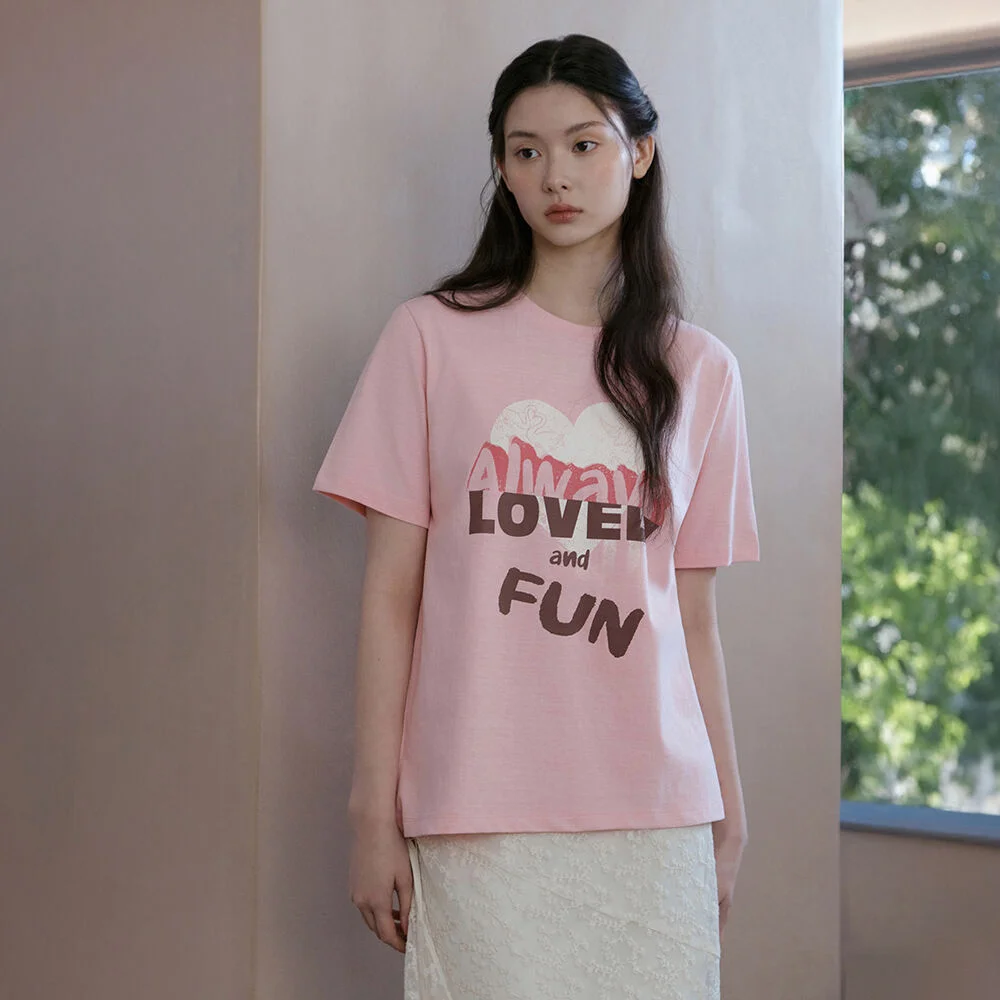 it MICHA 心形 圖案 字母印花 印花 T恤 ITQ3ZTS140_2colors
