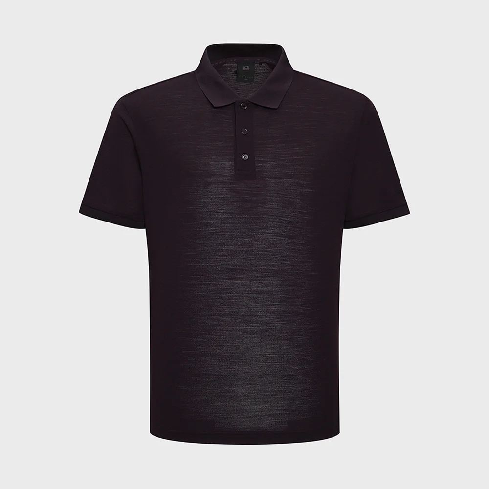 標誌款 冰感觸 COOLMAX Polo_DARK BLACK PLUM_KMM252692M