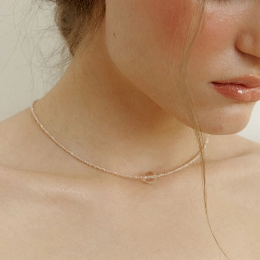 Nude Dia & Crystal Necklace