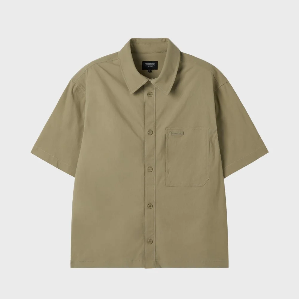 DENIM-LIKE HALF SLEEVE SHIRT - BEIGE (P252MSH180)