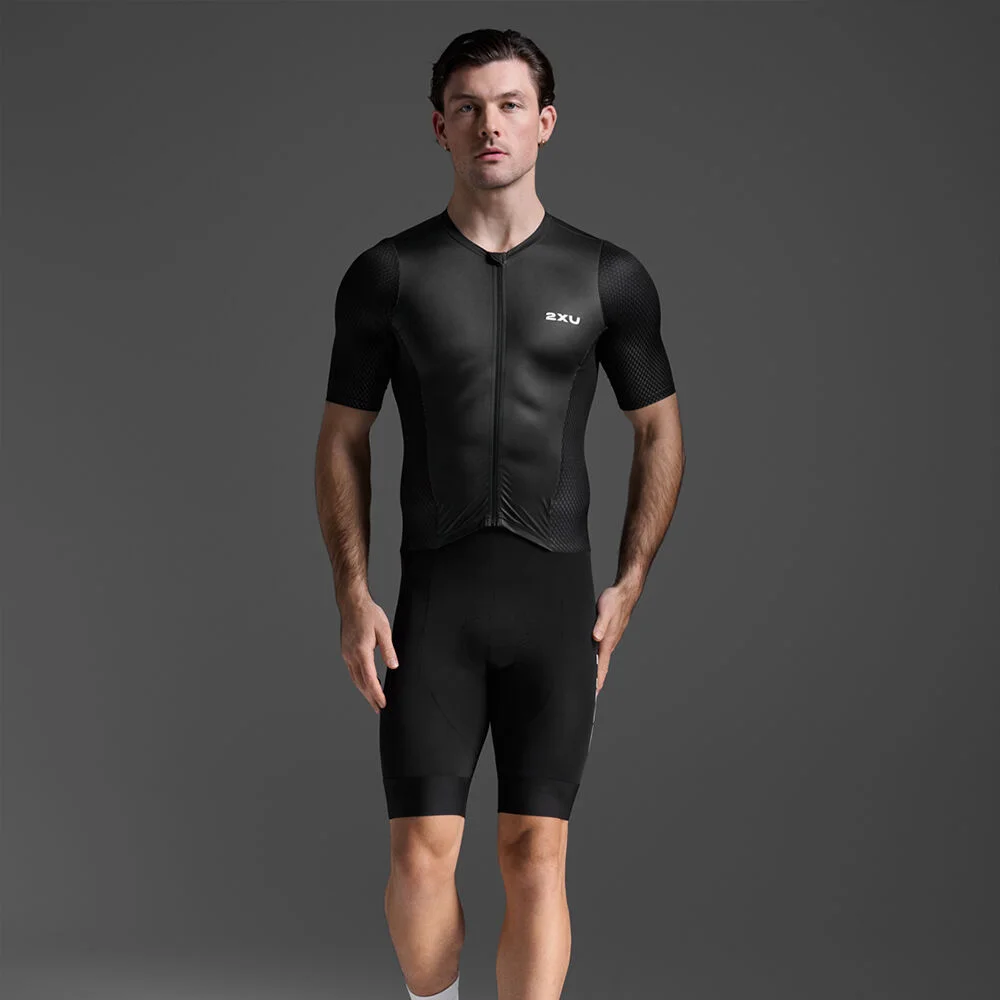 (男裝) Aero Hex 衣袖 Trisuit MT7394DBLK-WHT