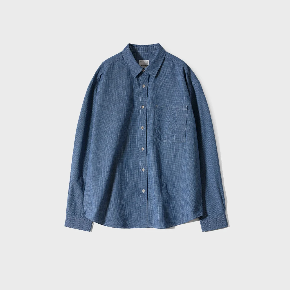 Maili Denim Check Shirt Blue