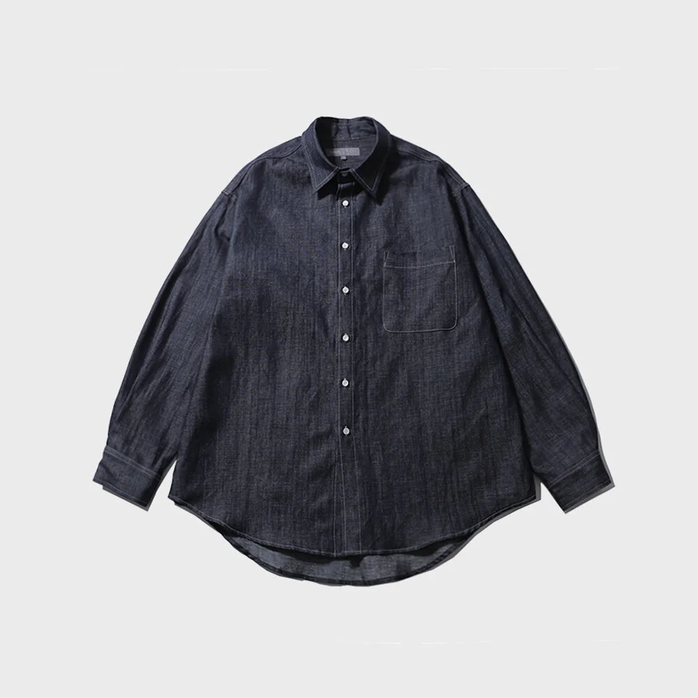 OVER SILHOUETTE DENIM SHIRT (INDIGO)