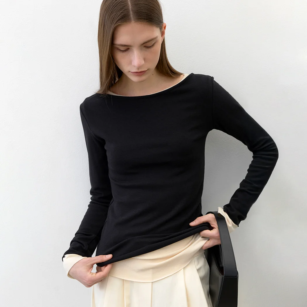 ESSENTIAL BOAT NECK TEE(T-7079)_3Colors