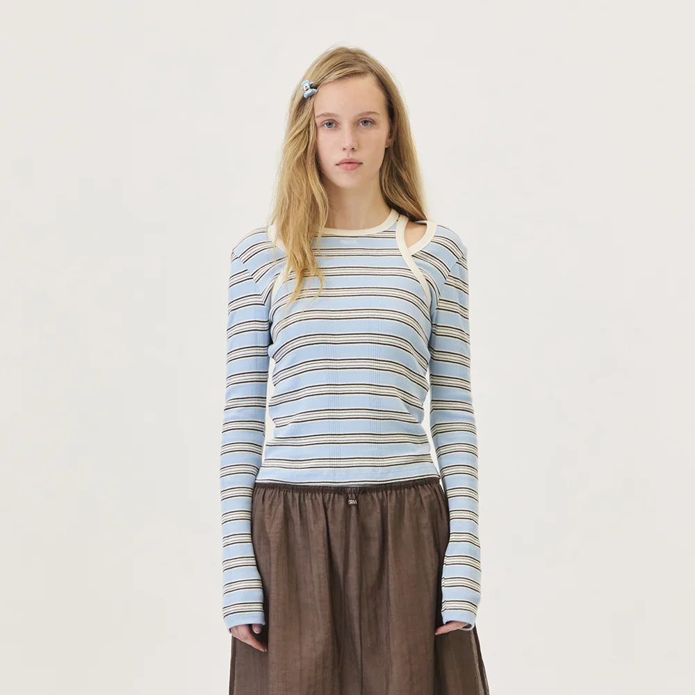NANCY STRIPE SLEEVELESS (LIGHT BLUE)