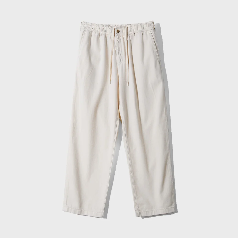 Cove Drape Loose Denim Pants Ecru