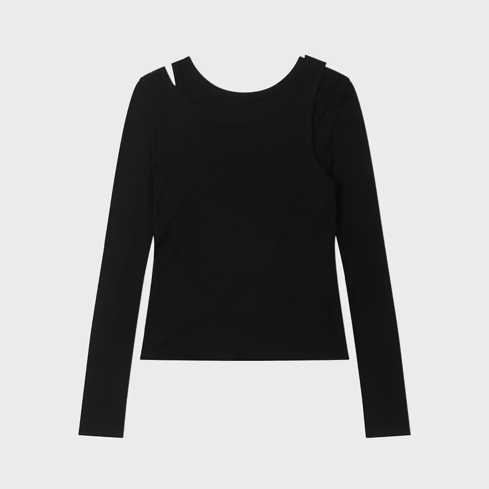 LAYERED LONG SLEEVE IN BLACK