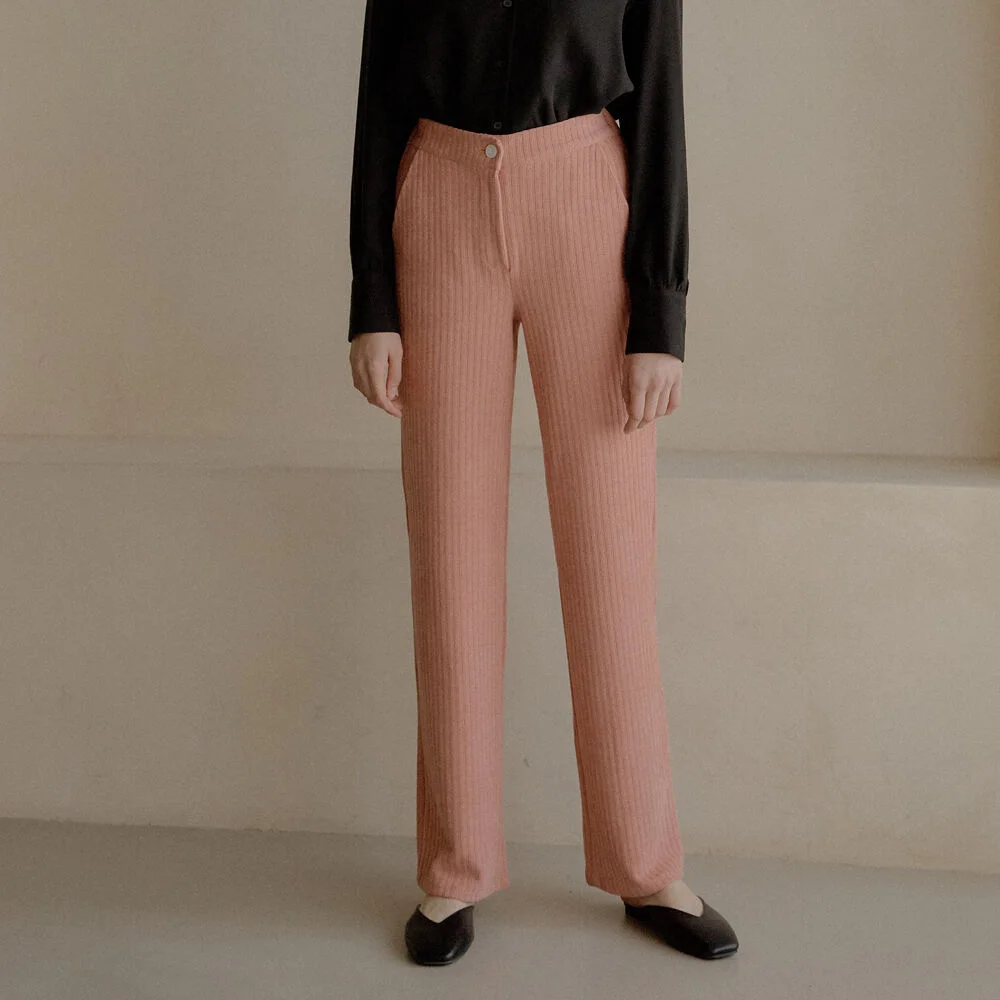 BIG CHENILLE PANTS_PINK