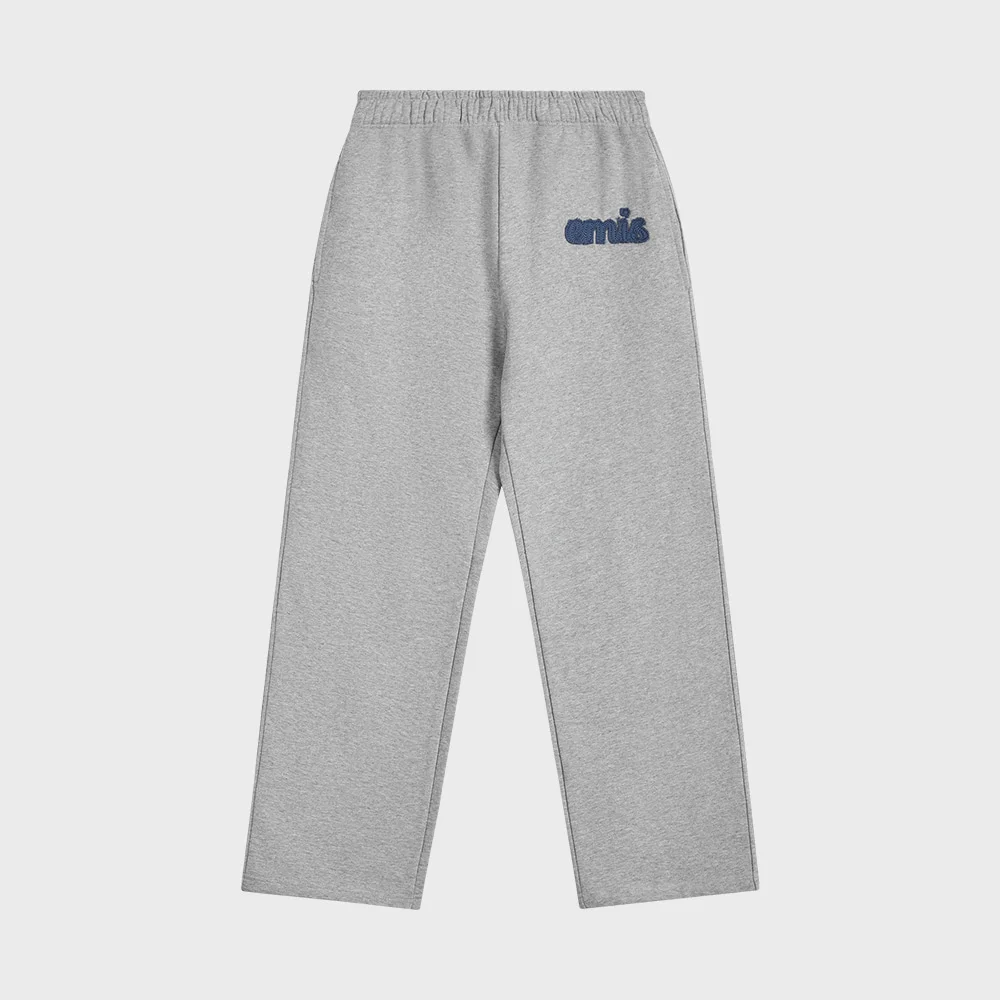 COLOR-BLOCK APPLIQUE JOGGER PANTS-GRAY
