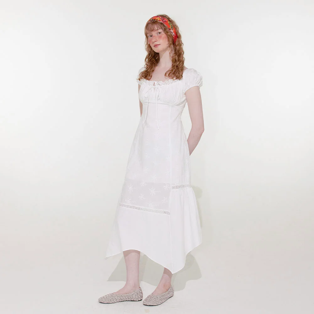 Vintage Cotton Dress (White)