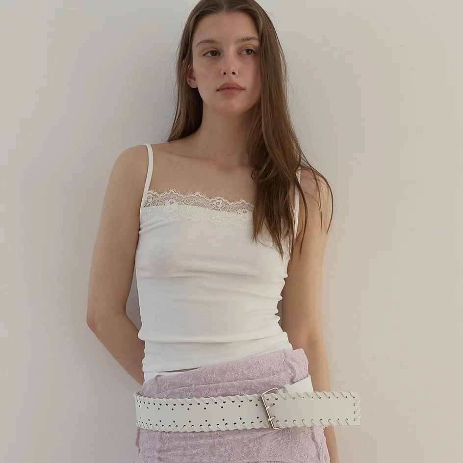PALE LACE SLEEVELESS (IVORY)