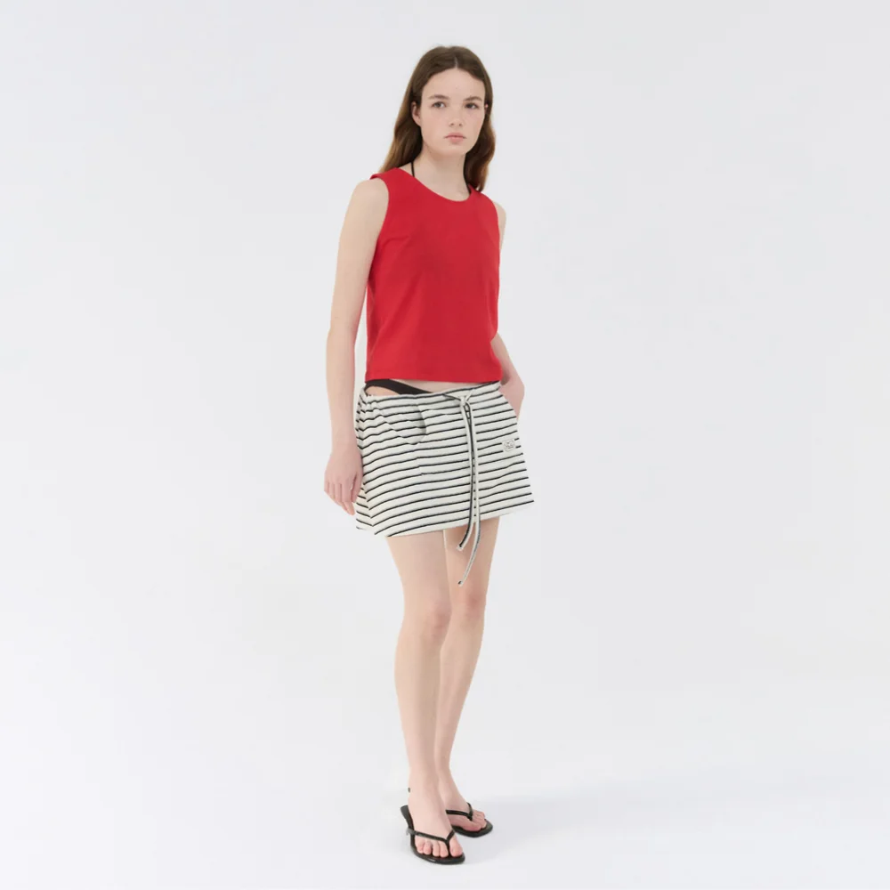 TERRY MINI SKIRT / STRIPE
