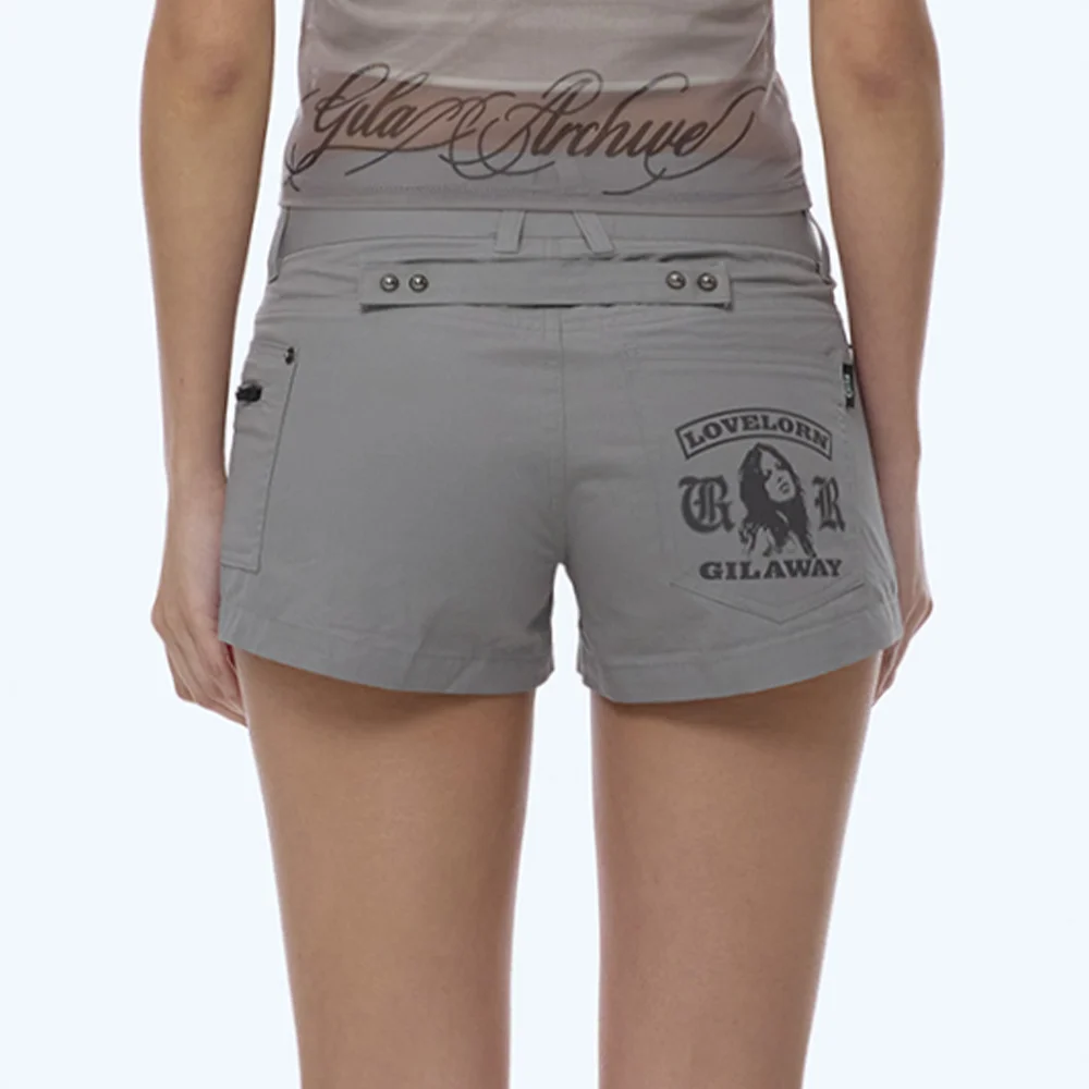NAPOLEON SIDE ZIP SHORTS_GREY