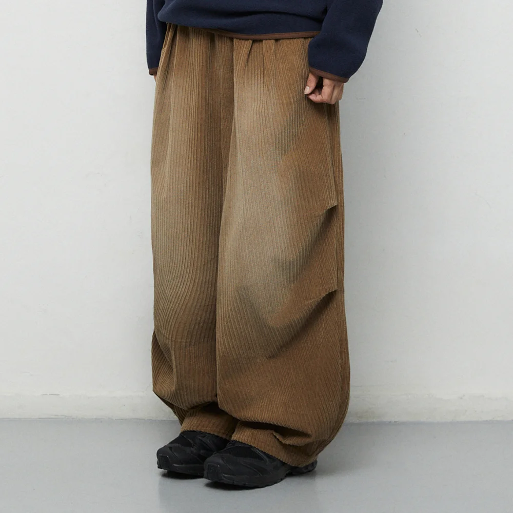 BRUSHED WIDE CORDUROY PANTS