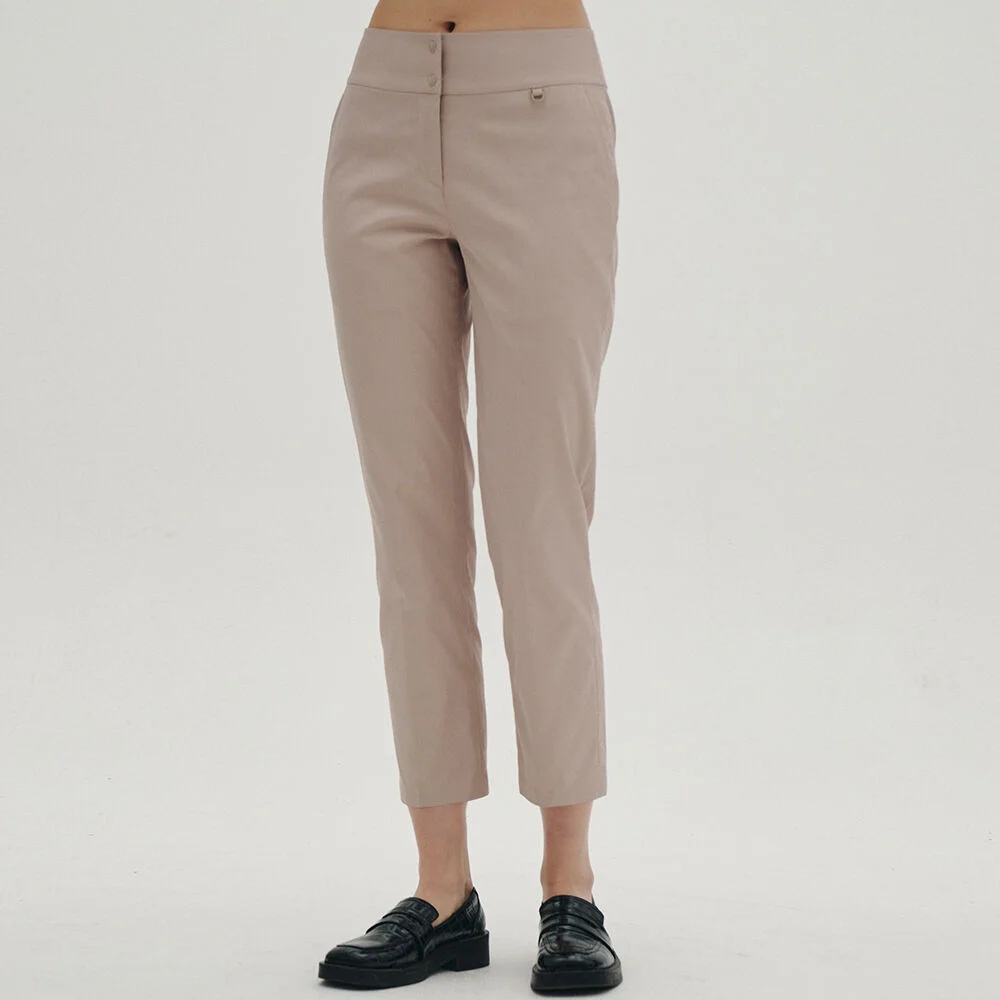 Basic Straight Pants (Beige)