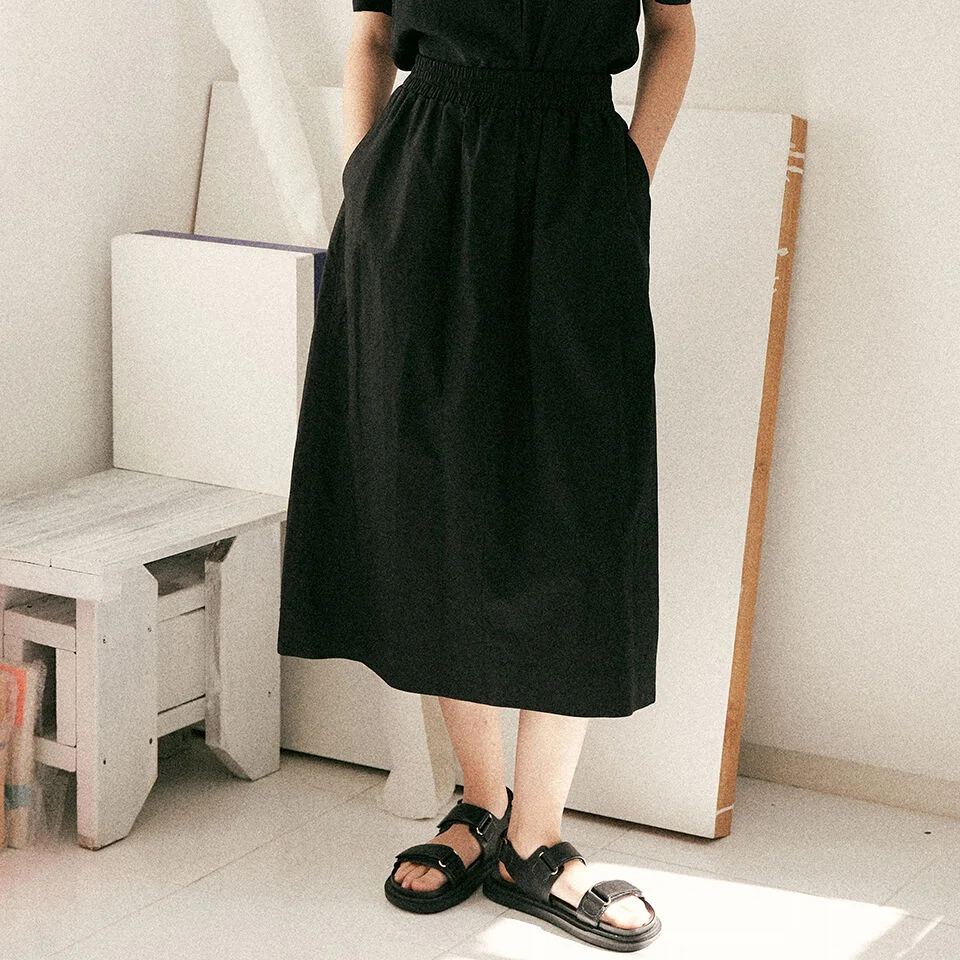banding full skirt (black)