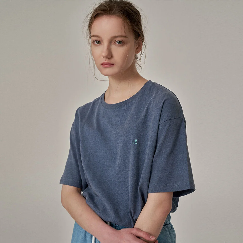 LE PIGMENT WASHING T-SHIRTS DEEP BLUE