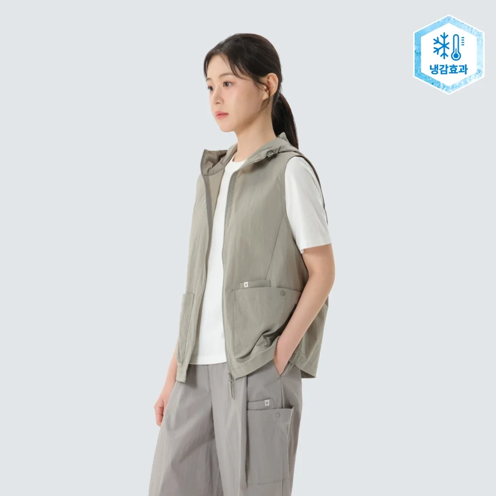 髮根 女裝 連帽衫 Khaki Gray (S26MWRVE65)