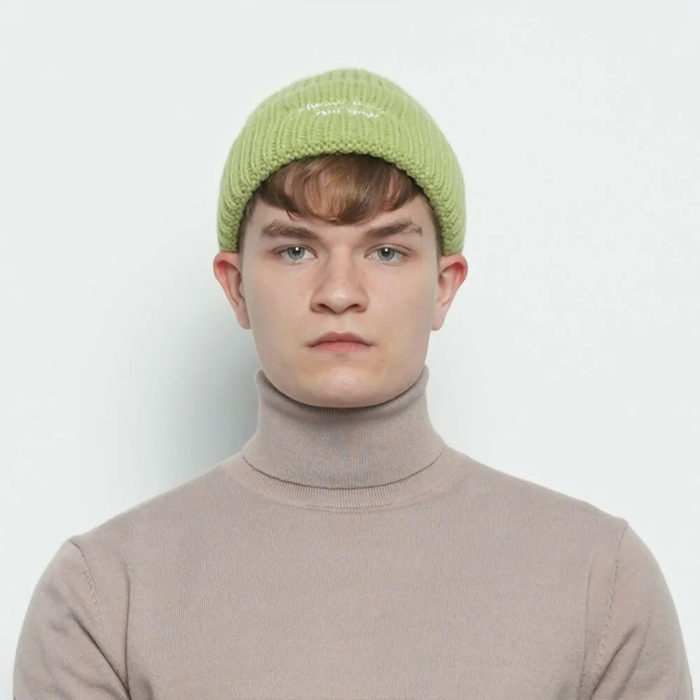 MW127 abon logo beanie yellowgreen