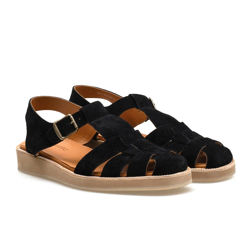ALC7001 漁夫 涼鞋_black suede