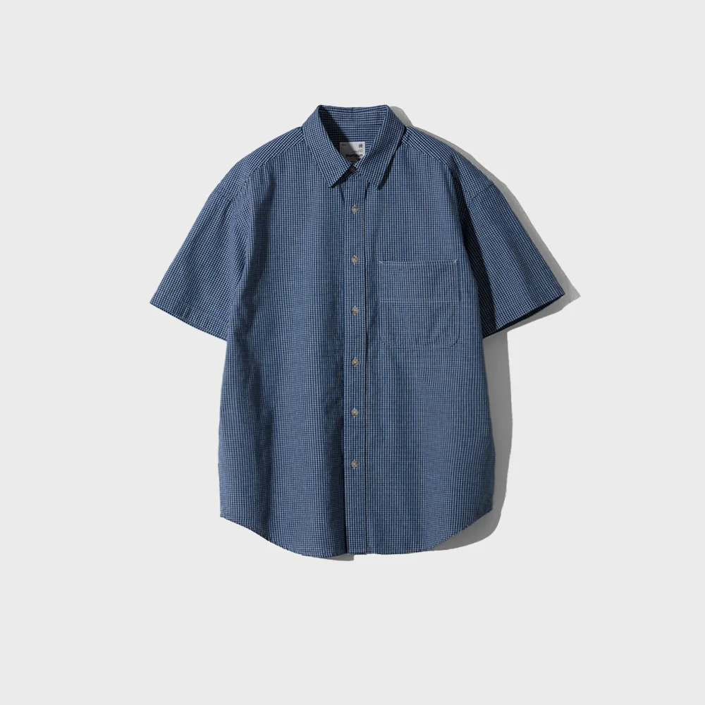 Ophir Denim Check Shirt Blue