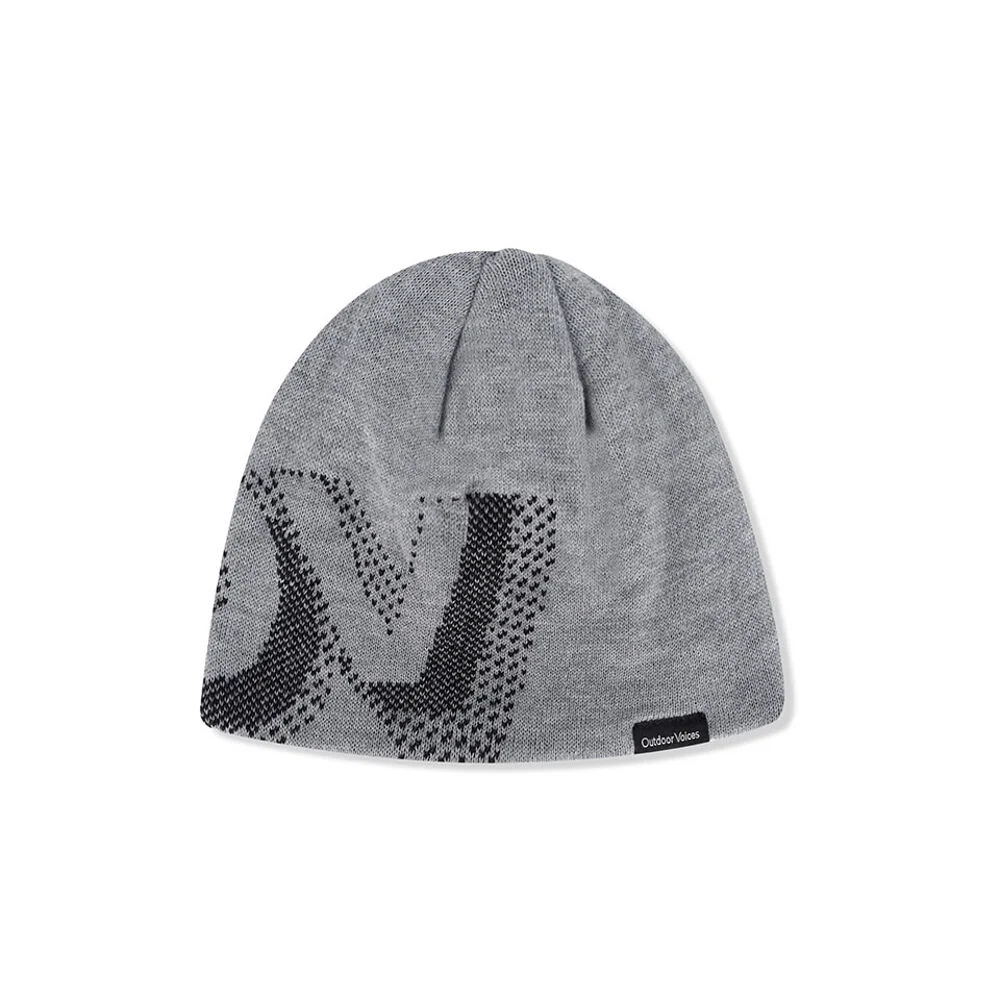 OV SHADOW JACQUARD BEANIE (GRAY)