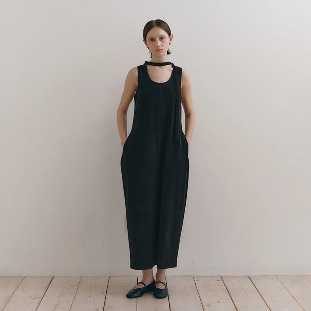 SUEDE BALLOON DRESS