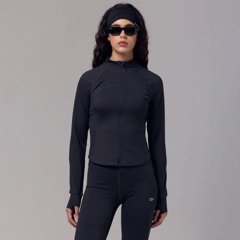 (W)Technol-OV COMFY FLEX ZIP UP (CHARCOAL)