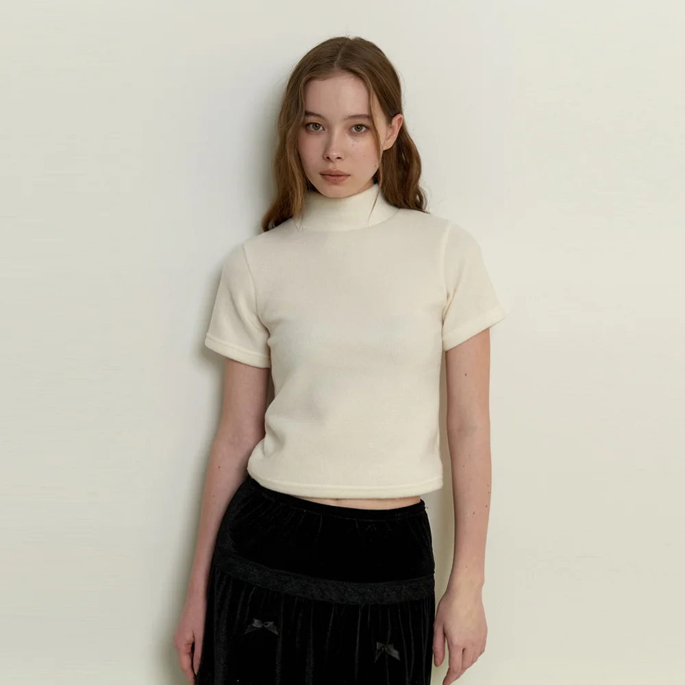 warmer turtleneck top - off white