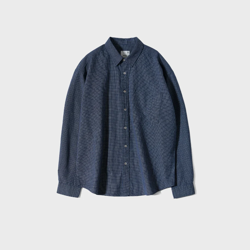 Maili Denim Check Shirt Navy