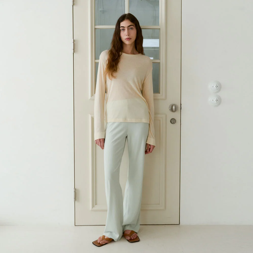 Rib Knit Pants (Mint)