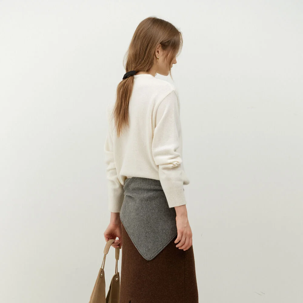 Triangle Wool Scarf(Grey)