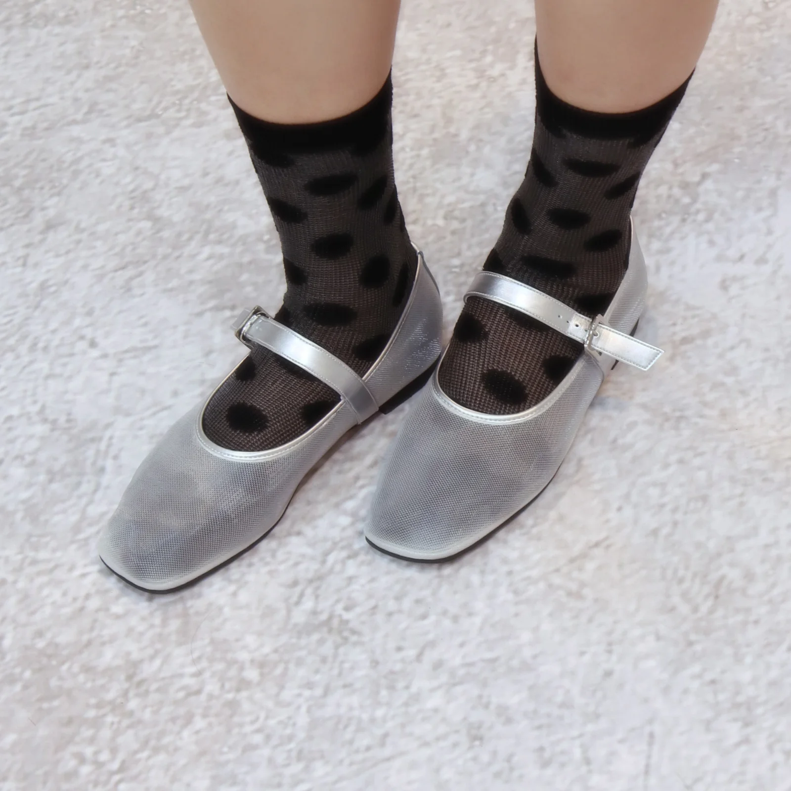 圓點 透視 襪 (2colors)