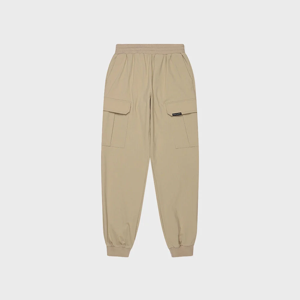 ISO400 夏季 修身 慢跑褲 褲子 女裝 BEIGE