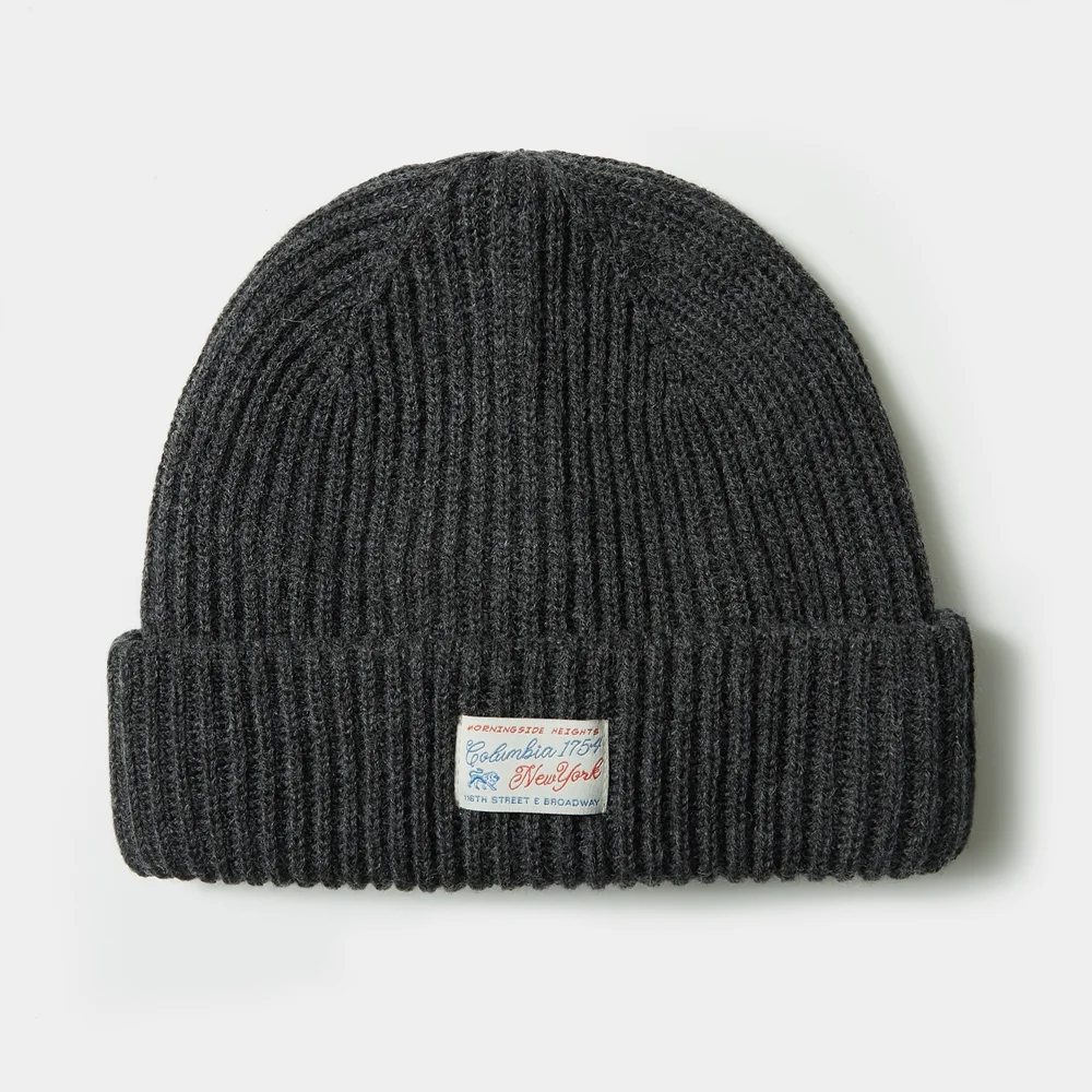 SL-LABEL RELAX FIT KNIT BEANIE 炭灰色