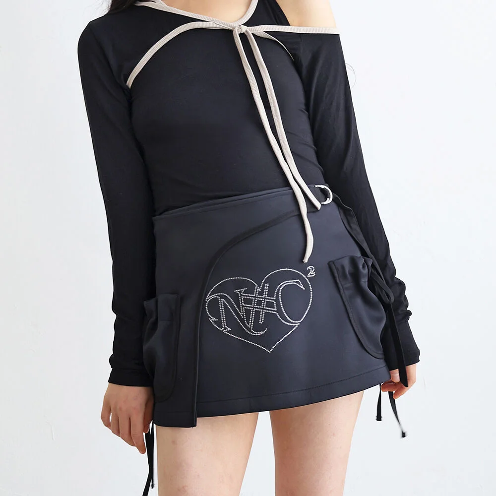 TWINKLE LOGO CARGO WRAP SKIRT