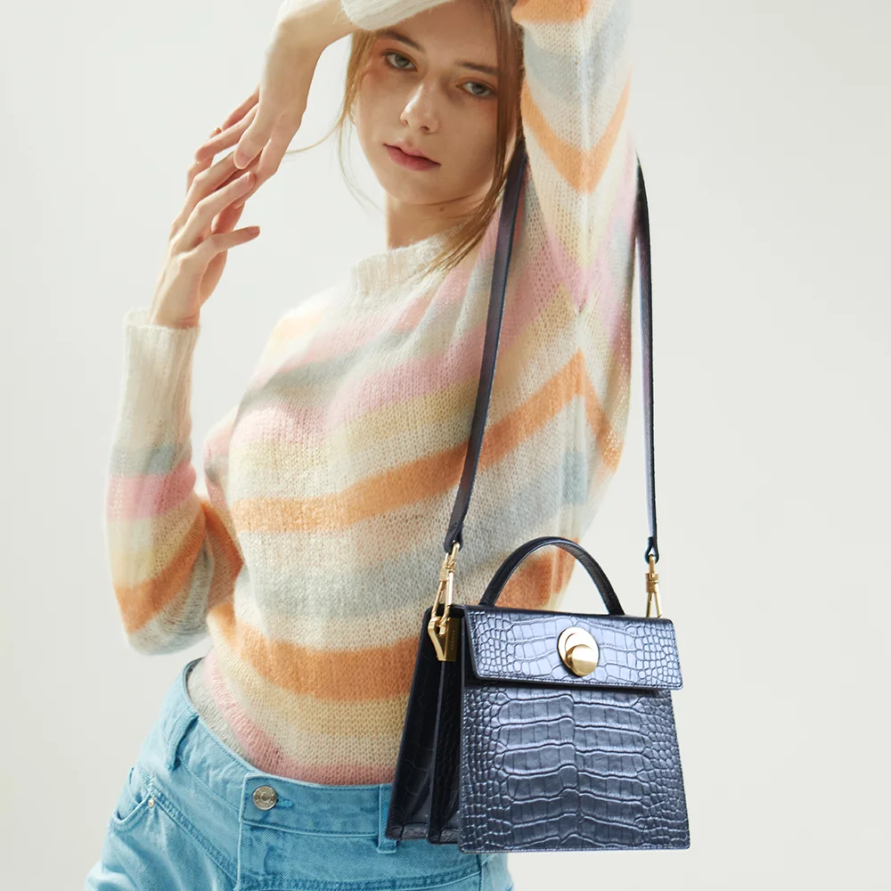 LAZEL MINI CROC shoulder bag 2 color
