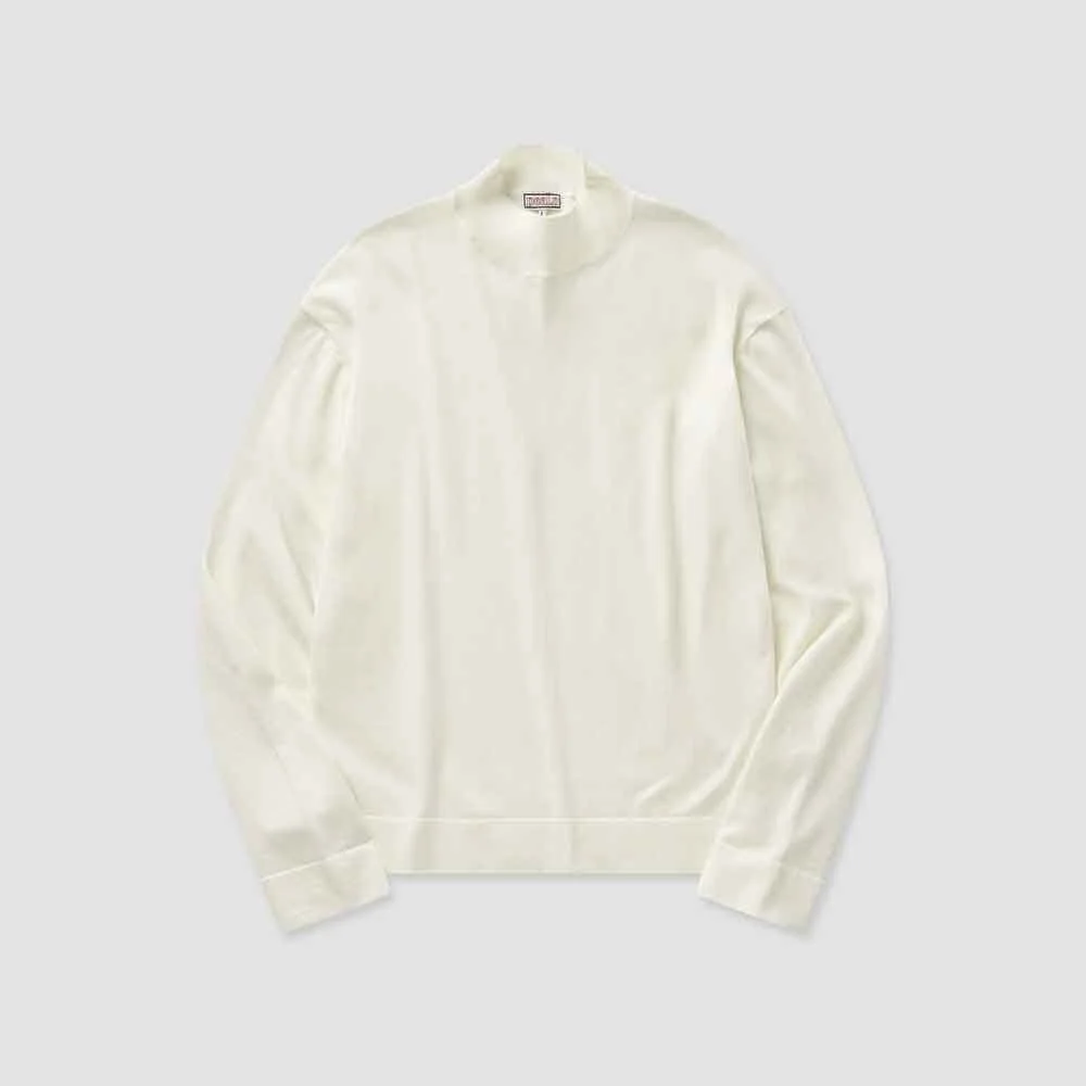 Basic Mock Neck Knit 19(Off White)