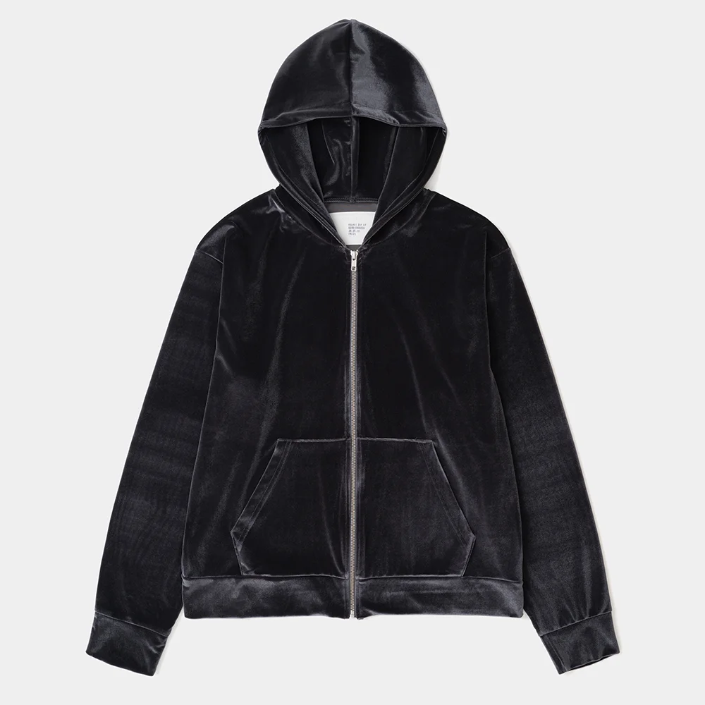 VELVET ZIP UP NAVY