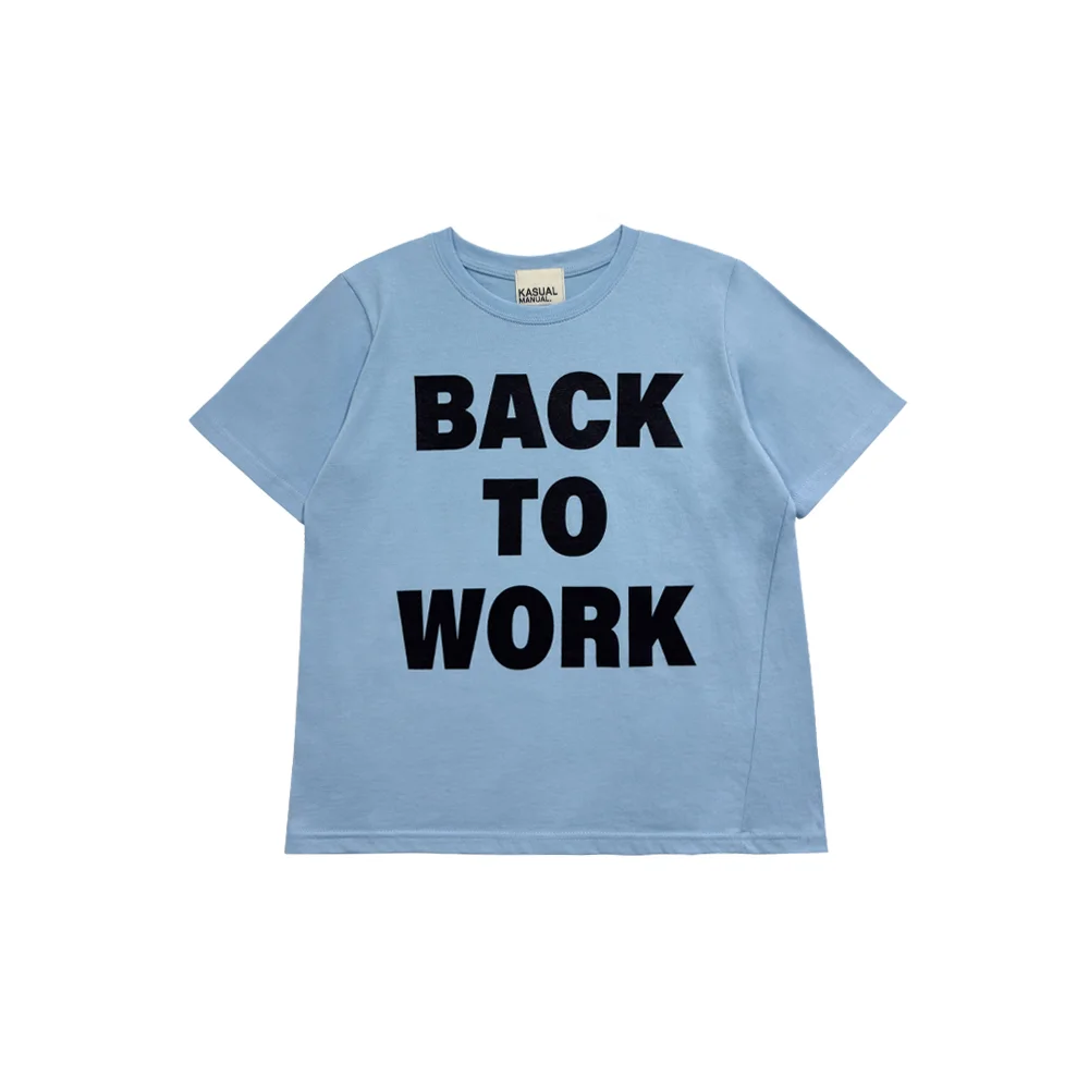 Back To Work-T-shirt -Sora Blue
