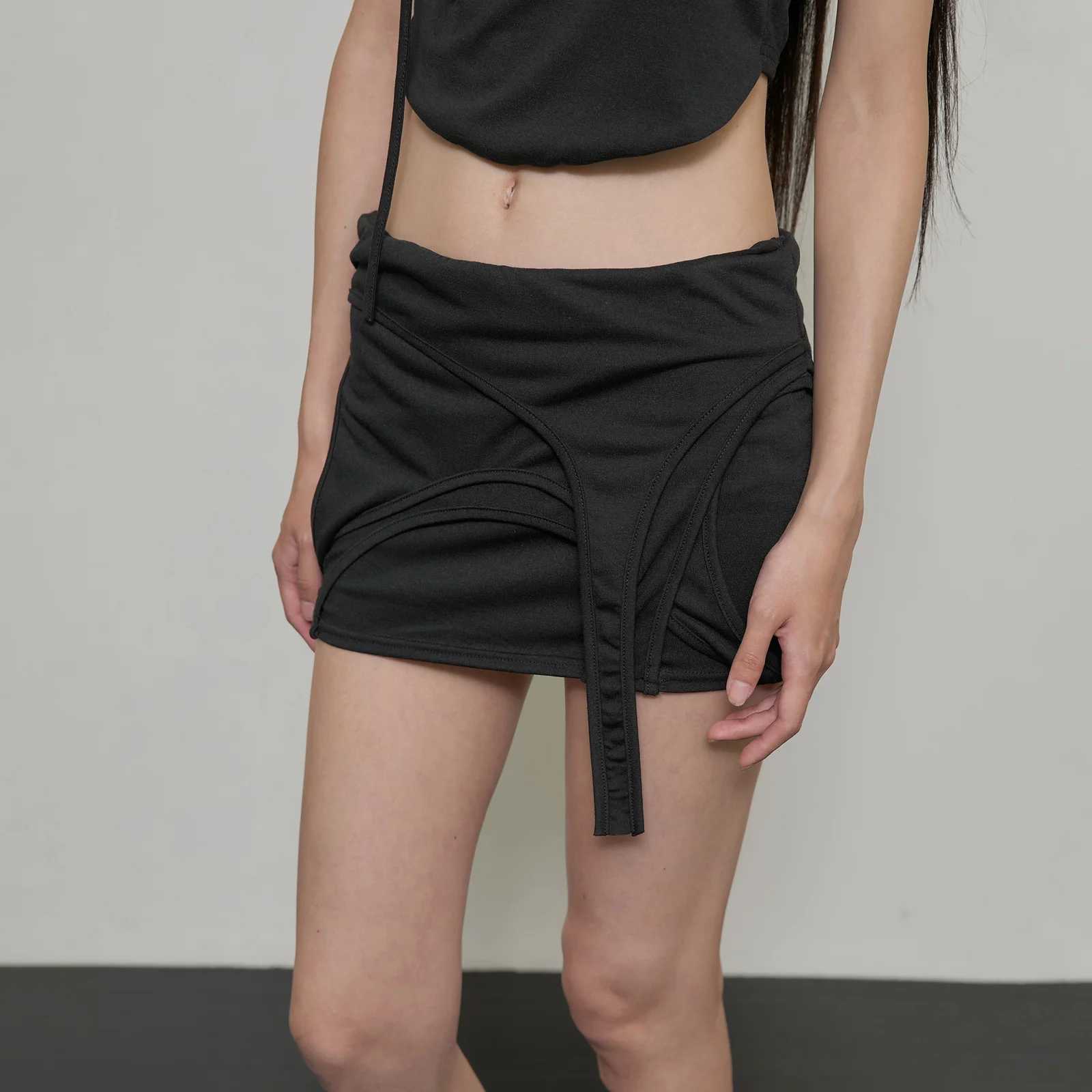 4-Layered Skirt (FL-268_Black)