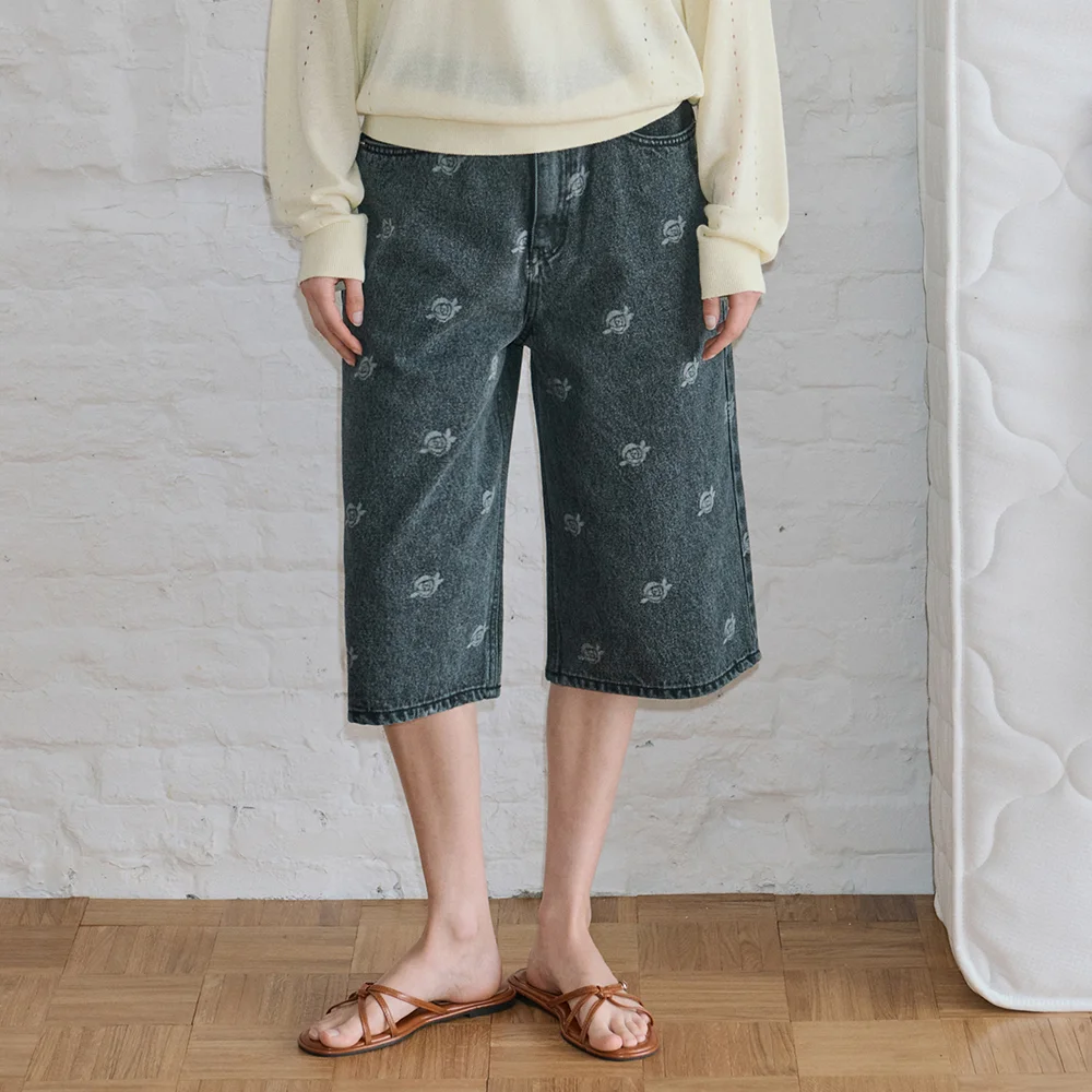 Bermuda Denim Shorts (Grey)