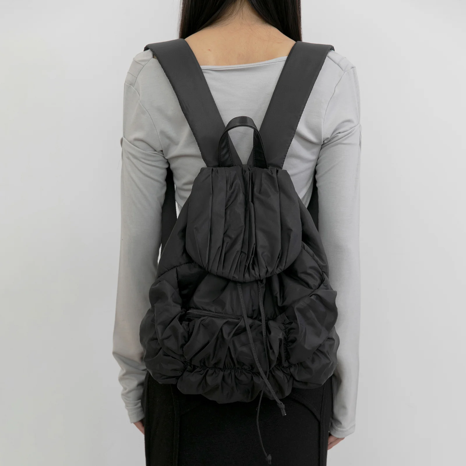Draped Backpack (FL-741_Black)